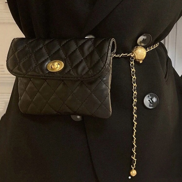 (Large) Luxe Quilted Fanny Pack Purse - Picture 2 of 4